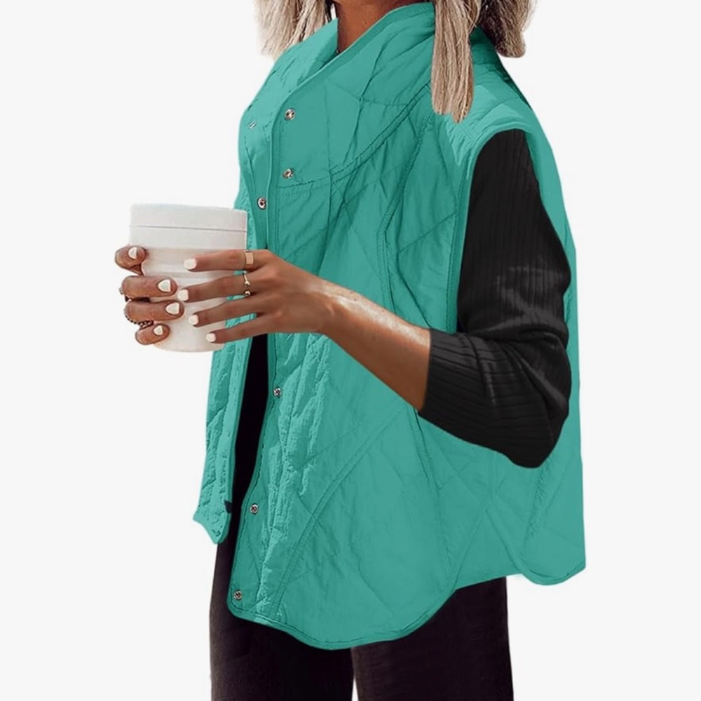 SENSERISE Womens Puffer Quilted Vest Oversized Lightweight